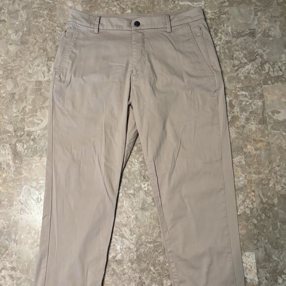 Birddogs Pants Mens 32x30 (Fits 32x28) Tan Lined Stretch Performance Chino Golf - Picture 5 of 14